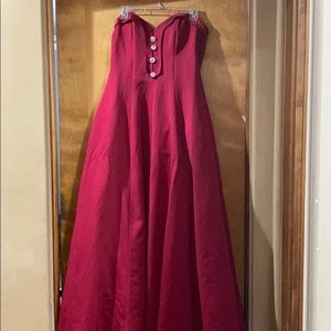Red formal dress